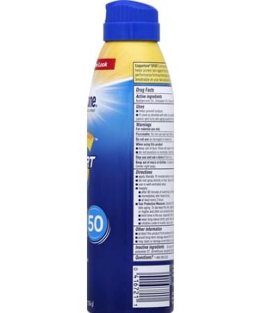Buy Coppertone Sport Sunscreen Spray SPF 50 - Water Resistant Broad Spectrum Protection | 5.5 Oz - Buy Online on GoSupps.com
