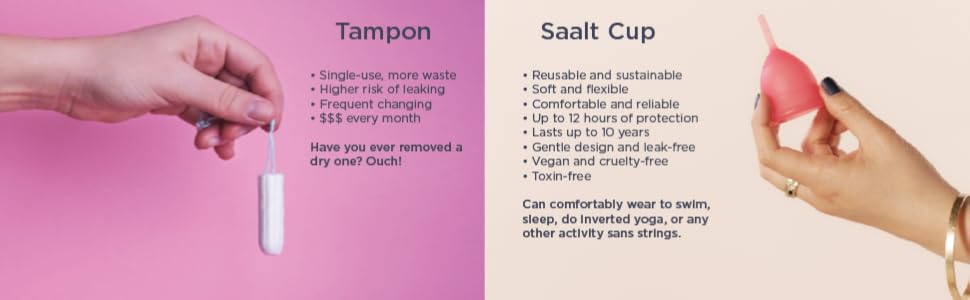 Benefits of a menstrual cup versus a Tampon