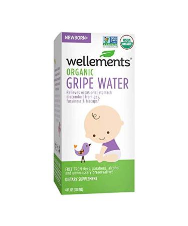 Wellements Organic Gripe Water, 4 Fl Oz, Eases Baby's Stomach Discomfort and Gas, Free From Dyes, Parabens, Preservatives Gripe Water-1 Pack - Buy Online on GoSupps.com
