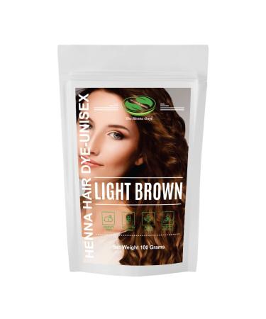 1 Pack Light Brown Henna Hair & Beard Dye/Color - The Henna Guys 3.52 Ounce (Pack of 1) Light Brown