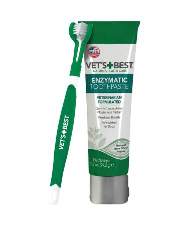 Vet’s Best Enzymatic Dog Toothpaste  Teeth Cleaning and Fresh Breath Dental Care Gel  Vet Formulated