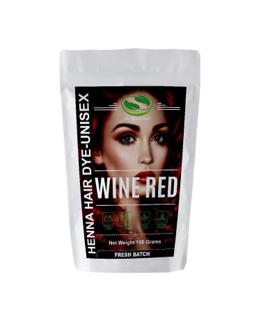 Wine Red Henna Hair & Beard Dye/Color - 1 Pack - The Henna Guys 3.52 Ounce (Pack of 1) Wine Red