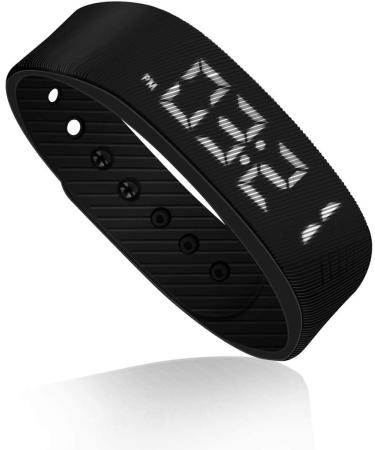 Pfedometer Pedometer Easy Operation Fitness Armband fitness bracelet with clock calorie meter Step knives without Bluetooth activity Tracker calorie meter knife test without app for jogging black