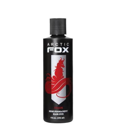 ARCTIC FOX Vegan and Cruelty-Free Semi-Permanent Hair Color Dye (8 Fl Oz  POISON) 8 Fl Oz (Pack of 1) Poison