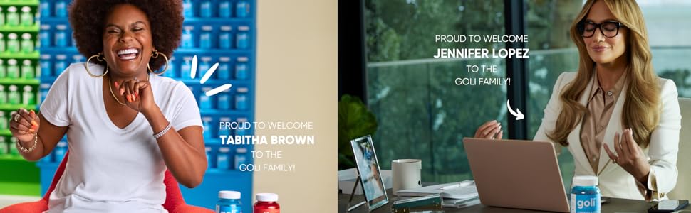 Proud to Welcome Jennifer Lopez and Tabitha Brown to the Goli Family!
