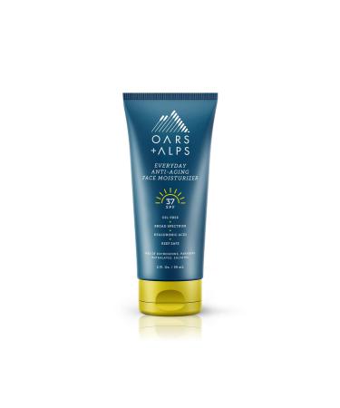 Oars + Alps Everyday Anti Aging Face Moisturizer and SPF 37 Sunscreen, Skin Care with Hyaluronic Acid, Vitamin E and Vitamin B5, TSA Friendly, 2 Oz - Buy Online on GoSupps.com