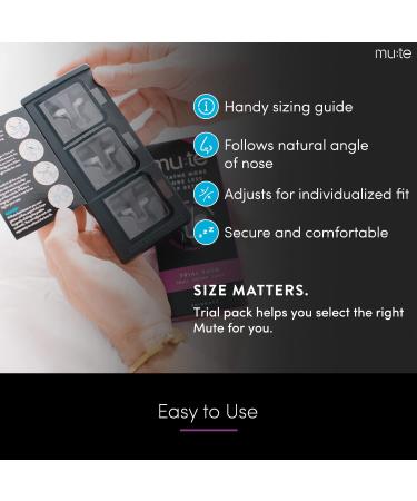 Rhinomed Mute Nasal Dilator for Snore Reduction - Anti-Snoring Aid - Improved Airflow - Comfortable Nose Vents - Trial Pack - Buy Online on GoSupps.com