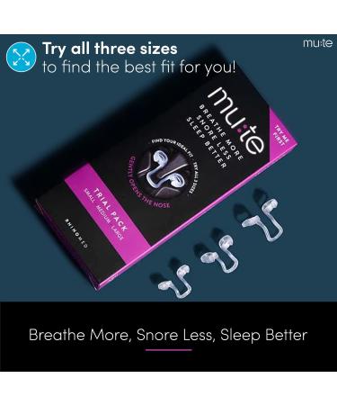 Rhinomed Mute Nasal Dilator for Snore Reduction - Anti-Snoring Aid - Improved Airflow - Comfortable Nose Vents - Trial Pack - Buy Online on GoSupps.com