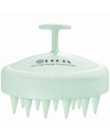 Heeta scalp massager for hair growth hair head skin brush with soft silicone bristles for scales removal and stress reduction scalp washer for thick thin curly smooth natural hair mint green 07-minz green