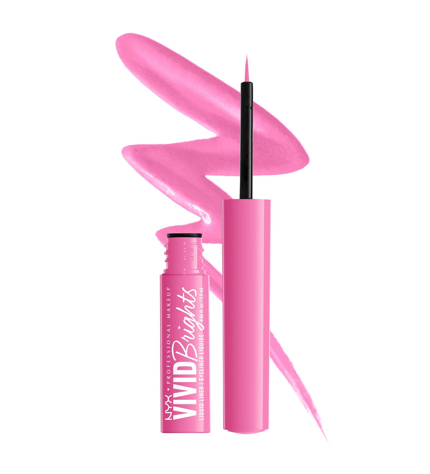 NYX Vivid Brights Liquid Liner - Don't Pink Twice 08 - Smear-Resistant Eyeliner - Buy Online on GoSupps.com