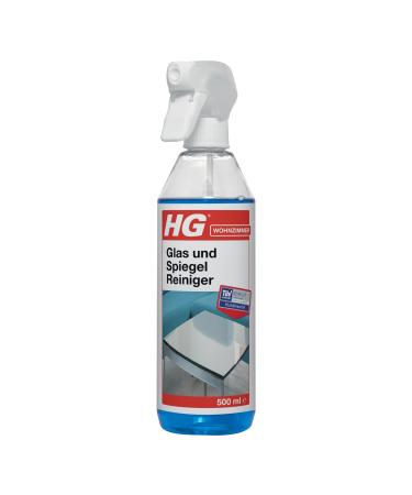 HG glass and mirror cleaner strip -free cleaning formula removes fat and dirt from windows and surfaces quickly & effectively - 500 ml spray glass and mirror cleaner