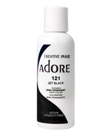 Adore Semi Permanent Hair Color #121 Jet Black, 4 Fl Oz 121 Jet Black 4 Fl Oz (Pack of 1)
