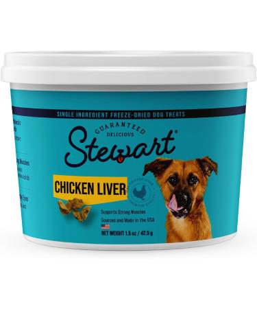 Stewart Freeze Dried Dog Treats Made in USA [Single Ingredient Puppy and Dog Training Treats - Grain Free Natural Dog Treats] Resealable Tub to Preserve Freshness - Buy Online on GoSupps.com