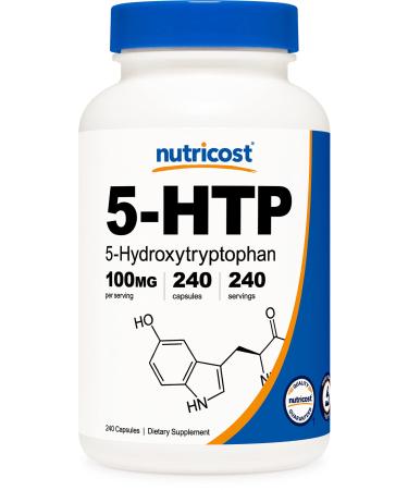 Nutricost 5-HTP 100mg 240 Capsules (5-Hydroxytryptophan) - Vegetarian Capsules Gluten Free Non-GMO