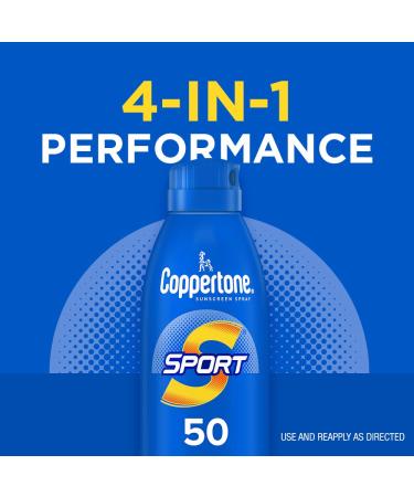 Buy Coppertone Sport Sunscreen Spray SPF 50 - Water Resistant Broad Spectrum Protection | 5.5 Oz - Buy Online on GoSupps.com