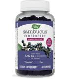 Nature's Way Elderberry Gummies with Vitamin C & Zinc - 60 Count - Buy Online on GoSupps.com