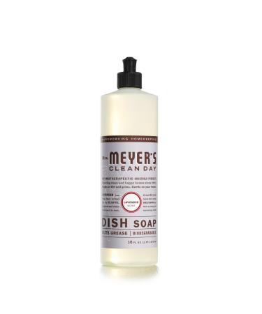 MRS. MEYER'S CLEAN DAY Liquid Dish Soap Cruelty Free Formula Lavender Scent 16 oz