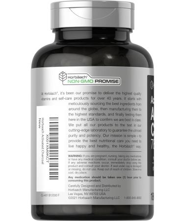 Activated Charcoal Pills 780mg | 180 Capsules | Coconut Shell Charcoal | Non-GMO & Gluten Free - Buy Online on GoSupps.com
