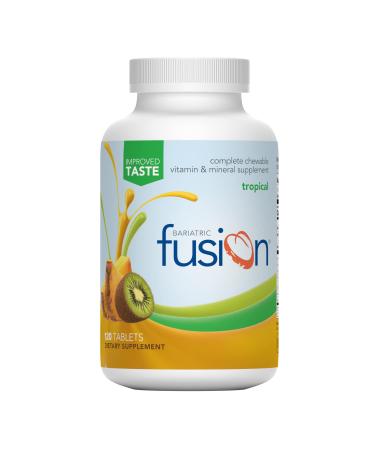 Bariatric Fusion Tropical Complete Chewable Bariatric Multivitamin with Iron for Bariatric Surgery Patients Including Gastric Bypass and Sleeve Gastrectomy - 120 Tablets
