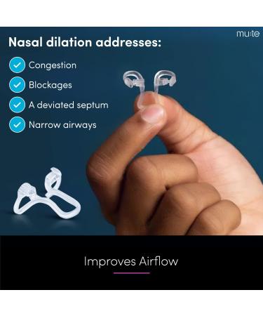 Rhinomed Mute Nasal Dilator for Snore Reduction - Anti-Snoring Aid - Improved Airflow - Comfortable Nose Vents - Trial Pack - Buy Online on GoSupps.com
