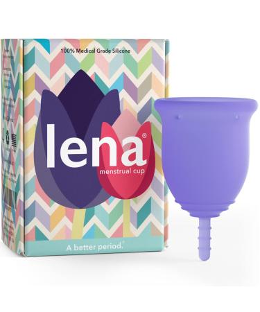 Lena Cup Reusable Menstrual Cup - Purple Large| Experienced and Advanced Cup Users | Tampon Pad and Period Disc Alternative | Feminine Care Hygiene Products Large Classic Purple