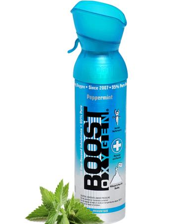 Boost Oxygen Supplemental Oxygen to Go | All-Natural Respiratory Support for Health, Wellness, Performance, Recovery and Altitude (5 Liter Canister, 1 Pack, Peppermint) Peppermint 1 Count (Pack of 1) - Buy Online on GoSupps.com