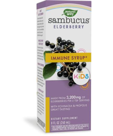 Nature's Way Sambucus for Kids Standardized Elderberry Original Syrup 8 fl oz (240 ml) - Buy Online on GoSupps.com