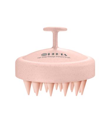Heeta scalp massage brush head massage brush with soft silicone bristle hair massage brush for hair care relax your scalp hair massage for men women children meat pink 07-meat pink