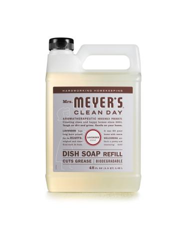 Mrs. Meyer's Liquid Dish Soap Refill, Biodegradable Formula, Lavender, 48 fl. oz Lavender Refill