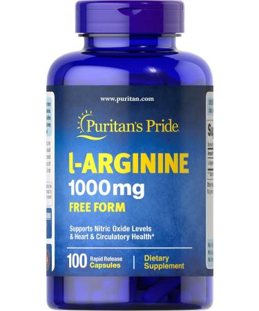 Puritans Pride L-arginine 1000 Mg Capsules 100 Count