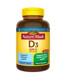 Nature Made Vitamin D3 1000 IU Softgels for Bone, Teeth, Muscle, and Immune Health - 300 Day Supply - Buy Online on GoSupps.com