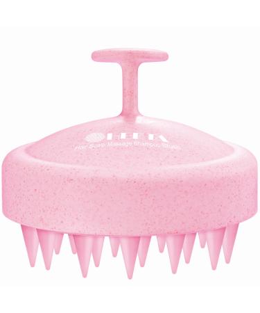 Heeta scalp massage brush head massage brush with soft silicone bristle hair massage brush for hair care relax your scalp hair massage for men women children pink 07-new pink