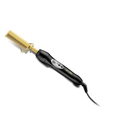 Andis 38300 Professional Heat Ceramic Press Comb for Hair, Straightener - 450F High Heat with Dual Voltage - 20 Adjustable Heat-Settings, 30 Min Auto Shut-off, Gold