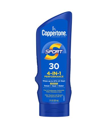 Coppertone SPORT Sunscreen SPF 30 Lotion  Water Resistant Sunscreen  Body Sunscreen Lotion  7 Fl Oz 7 Fl Oz (Pack of 1) - Buy Online on GoSupps.com