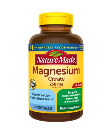 Nature Made Magnesium Citrate 120 Softgels - Buy Online on GoSupps.com