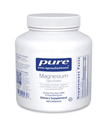 Pure Encapsulations Magnesium (Glycinate) | Supplement to Support Stress Relief, Sleep, Heart Health, Nerves, Muscles, and Metabolism* | 180 Capsules 180 Count (Pack of 1) - Buy Online on GoSupps.com