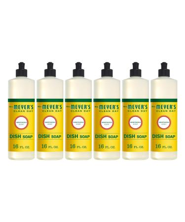 MRS. MEYER'S CLEAN DAY Liquid Dish Soap Cruelty Free Formula Honeysuckle Scent 16 oz- Pack of 6 16 Fl Oz (Pack of 6) Honeysuckle