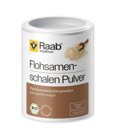 Raab Vitalfood Bio psyllium bowl powder with 82% fiber particularly finely ground from organic cultivation vegan gluten-free 150 g
