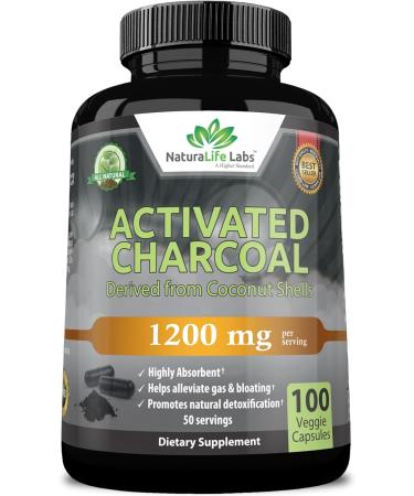 NaturaLife Labs Organic Activated Charcoal - 100 Capsules - Buy Online on GoSupps.com