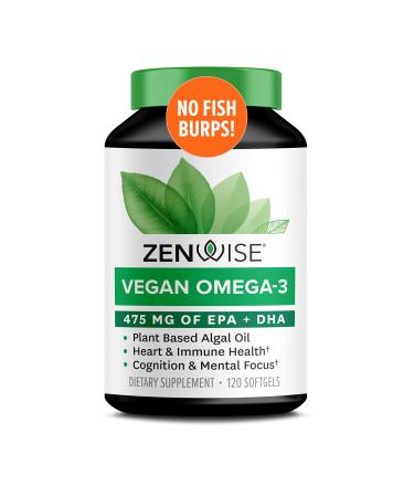 Zenwise Health Marine Algae Derived Vegan Omega-3 120 Softgels - Buy Online on GoSupps.com