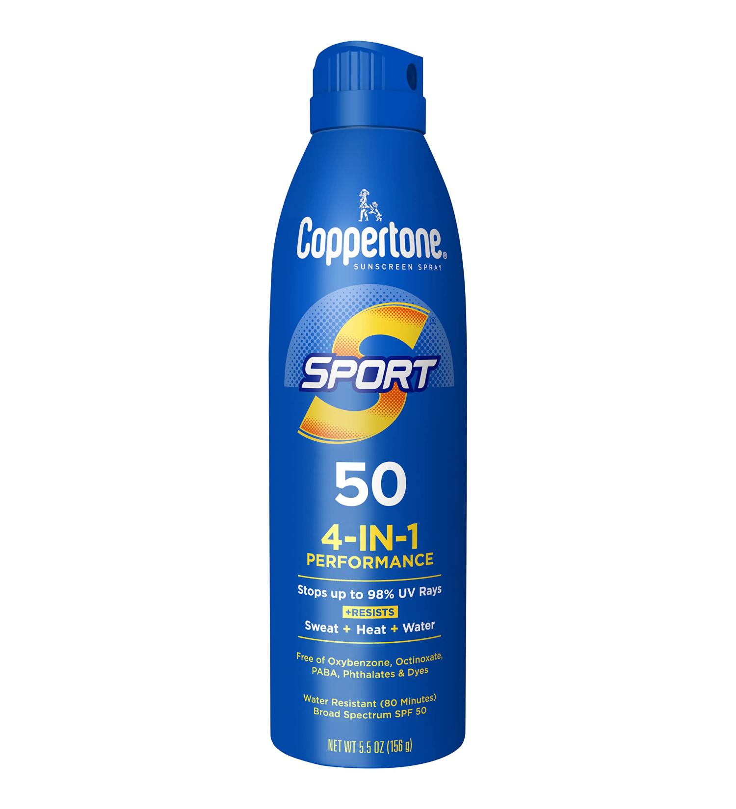 Buy Coppertone Sport Sunscreen Spray SPF 50 - Water Resistant Broad Spectrum Protection | 5.5 Oz - Buy Online on GoSupps.com