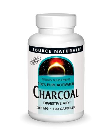 Source Naturals Charcoal - 100% Pure Activated, Digestive Aid - 100 Capsules 100 Count (Pack of 1) - Buy Online on GoSupps.com