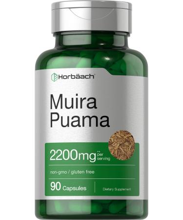 Muira Puama Extract 2200 mg | 90 Capsules | Non GMO, Gluten Free Supplement | by Horbaach - Buy Online on GoSupps.com