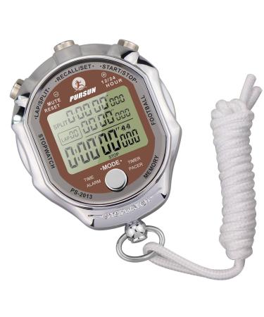 Laopao stopwatch 100 pieces of memory data LCD electronic metal digital chronograph timer for basketball football baseball sport referee coach ps2013