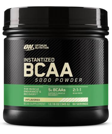 Optimum Nutrition Instantized BCAA 5000mg Powder, Unflavored, Keto Friendly, 60 Servings