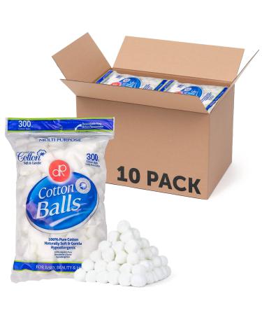 DecorRack 3000 Mini Cotton Balls for Make-Up, Nail Polish Removal, Applying Oil Lotion or Powder, Multi-Purpose Balls Made from 100% Natural Cotton, Soft and Absorbent for Household Needs (3000 Count)