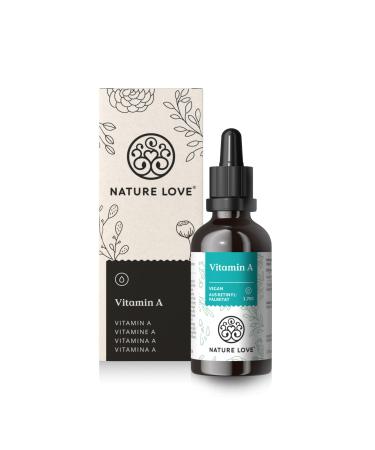 Vitamin A drop - 50 ml (1 700 drops) - Retinol made of retinyl palmitat in MCT oil - without unnecessary additives - high -dose vegan laboratory test and produced in Germany