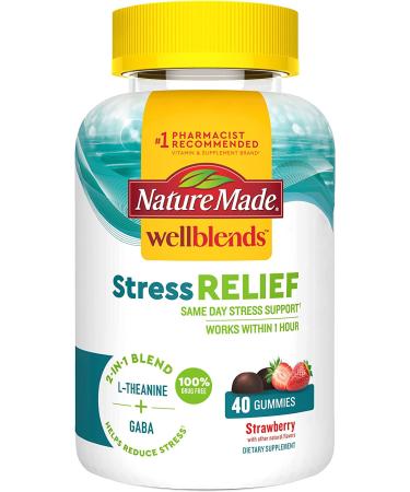 Nature Made Wellblends Stress Relief - Strawberry - 40 Gummies - Buy Online on GoSupps.com