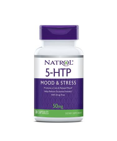 Natrol 5-HTP 50mg Capsules, 30-Count Capsule 30 Count