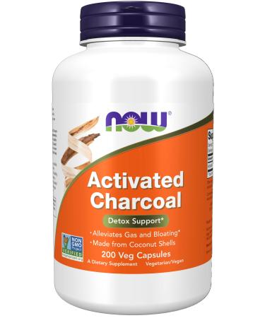 Now Foods Activated Charcoal 200 Veg Capsules - Buy Online on GoSupps.com